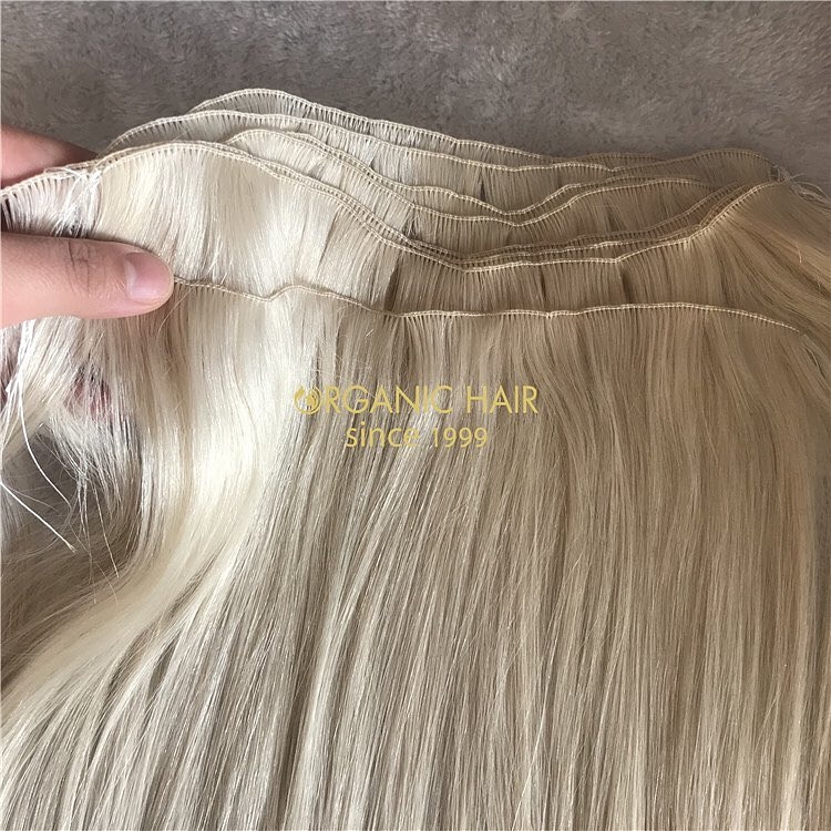 Cuticle intact hand tied wefts detail and raw material A170